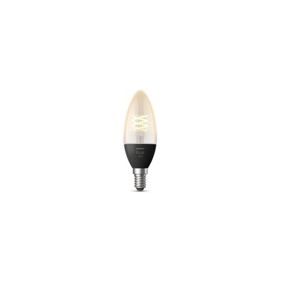 Philips Hue White Filament Lampe, Kerze, E14, 4,5W, 300lm, 2100K (929002479501)