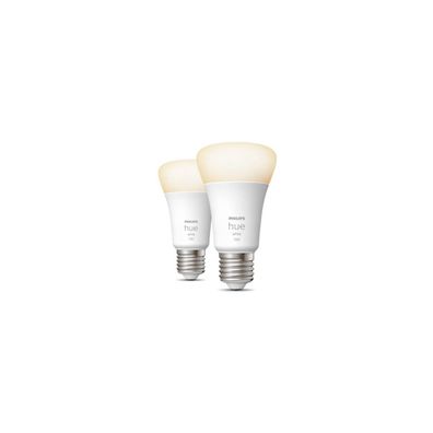 Philips Hue White LED Lampe, Doppelpack, 9,5W, E27, A60, 1100lm, 2700K (9290...