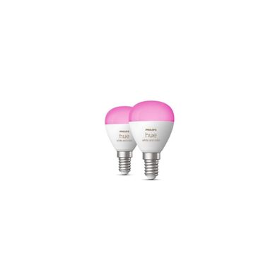 Philips White & Color Ambiance LED Lampe, 5,1W, E14, 470lm, Tropfenform, Dop...