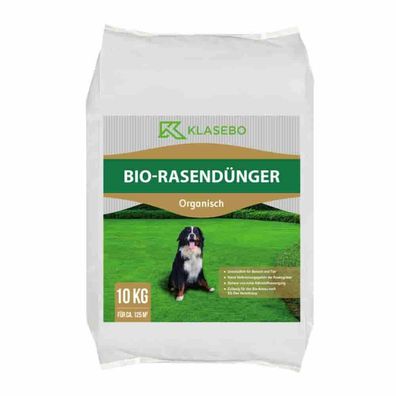 10,5kg Bio-Rasendünger Klasebo organisch 8 + 3 + 6 NPK
