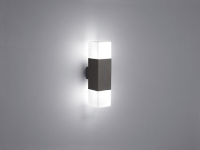 Trio Hudson LED Außen-Wandleuchte, 2x4W, 2x320lm, E14, anthrazit/ weiß (220...