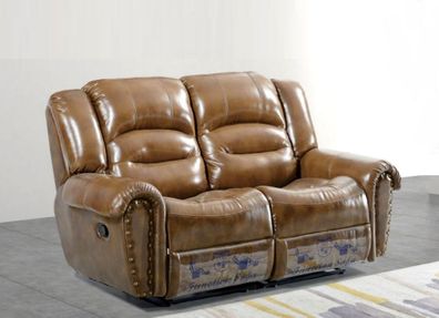 Leder Sofa 2 Sitzer Sofa Polster Sofas Design Couch Möbel Zweisitzer Neu