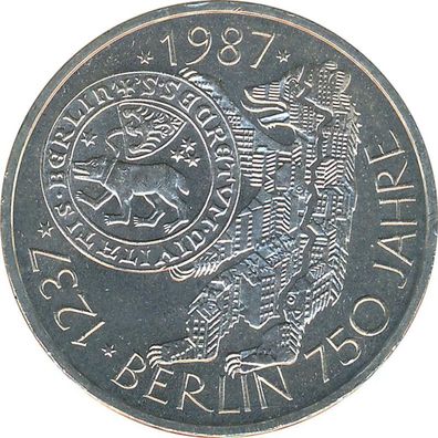 BRD 10 DM 1987 J 750 Jahre Berlin Silber*