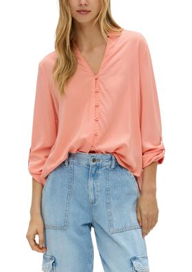 QS by s. Oliver Bluse mit V-Ausschnitt in Apricot