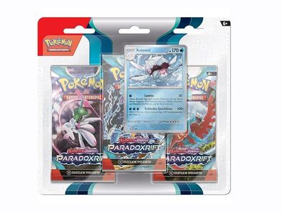 Pokémon Sammelkartenspiel Blister 3-Pack - Karmesin & Purpur 04 - Paradoxrift