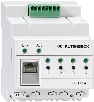 Rutenbeck (700802610) TCR IP 4 R-Control IP 4 Fernschaltgerät, Netzwerkansc...