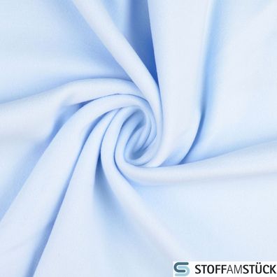 Stoff Polyester Fleece hellblau Antipilling beidseitig weich blau