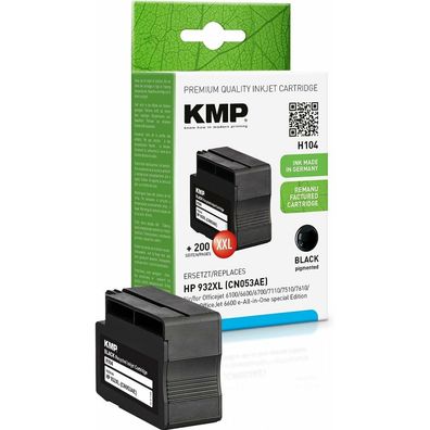 KMP H104 schwarz Tintenpatrone ersetzt HP 932XL (CN053AE)