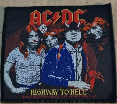 AC/ DC Highway To Hell gewebter Aufnäher woven Patch Neu & Official!