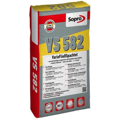 Sopro VarioFließSpachtel VS 582 Bodenausgleichsmasse Ausgleichsmasse FließSpacht 25kg