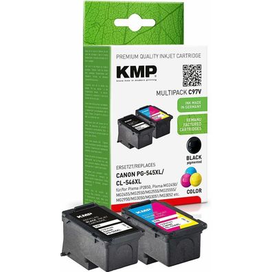 2 KMP C97V schwarz, color Druckköpfe ersetzen Canon PG-545XL + CL-546XL
