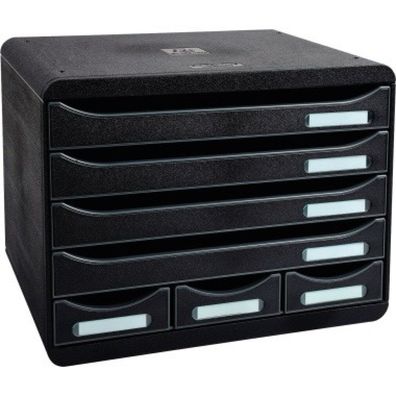 Exacompta Schubladenbox STORE-BOX MINI 3 Polystyrol Gehäusefarbe: schwarz Farbe