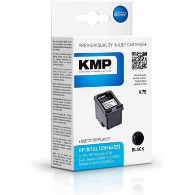 KMP H75 schwarz Tintenpatrone ersetzt HP 301XL (CH563EE)