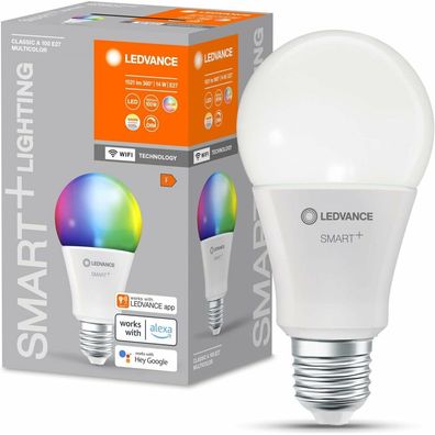 Ledvance WLAN-Lampe SMART+ WiFi Classic A100 RGBW E27 14 W matt