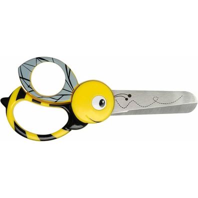 Fiskars Children's Animal Scissors With Bee Motif, From 4 Years, Length: 13 Cm