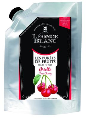 Leonce Blanc Sauer-Kirschen-Frucht-Püree 2x 1kg leicht säuerlich Weichsel-Püree