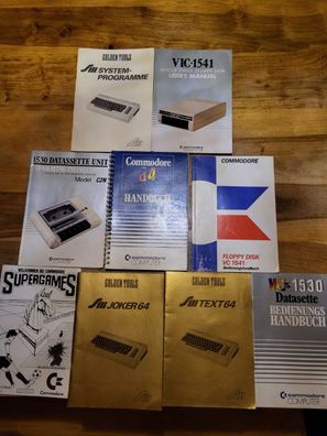 Commodore 64 Handbücher, Anleitungen , Manuals, Floppy, Datasette etc.