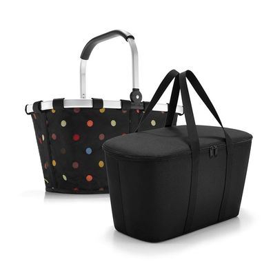 reisenthel Set aus carrybag BK + coolerbag UH BKUH, dots + black, Unisex