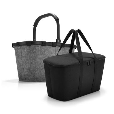 reisenthel Set aus carrybag BK + coolerbag UH BKUH, twist silver + black, Unisex