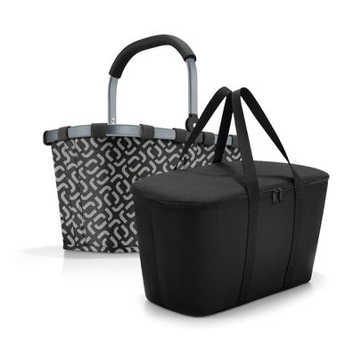 reisenthel Set aus carrybag BK + coolerbag UH BKUH, frame signature black + b...