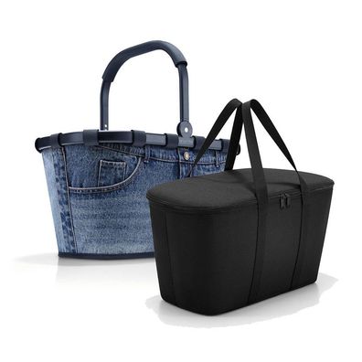 reisenthel Set aus carrybag BK + coolerbag UH BKUH, frame jeans classic blue ...