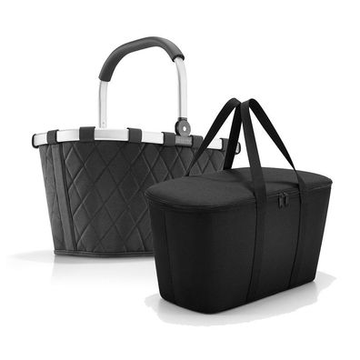 reisenthel Set aus carrybag BK + coolerbag UH BKUH, rhombus black + black, Unisex