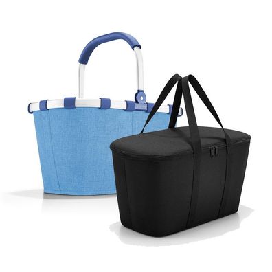 reisenthel Set aus carrybag BK + coolerbag UH BKUH, frame twist azure + black...