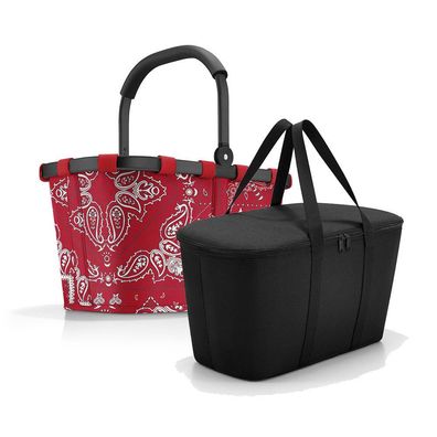reisenthel Set aus carrybag BK + coolerbag UH BKUH, frame bandana red + black...