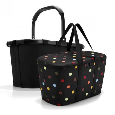 reisenthel Set aus carrybag BK + coolerbag UH BKUH, frame black + dots, Unisex