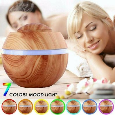 500ML Ultraschall Luftbefeuchter Aroma Diffuser 7 Farben LED-Licht Humidifier DE