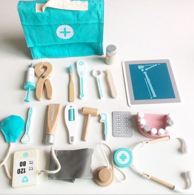 18Pcs Geschenk fruehe Kinder Spielzeug Arztkoffer Doktor Medizintasche Arzt Set