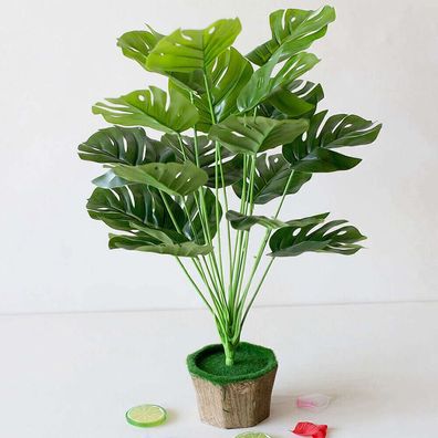 46cm Monstera Real Touch gruen im Topf Kunstpflanzen kuenstliche Pflanzen HOT