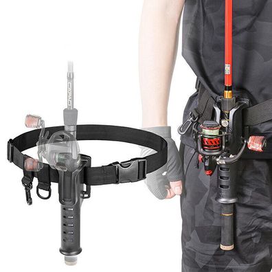 Adjustable Fishing Waist Belt Portable Pole Inserter Multi-function Rack Tac Y4