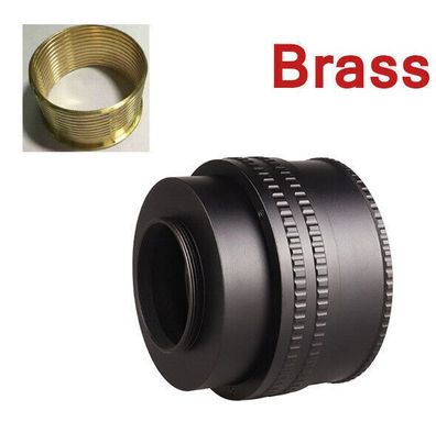 Brass M58 to M42 25mm-55mm Adjustable Focus Helicoid Adapter Macro Mount Tube