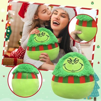 Christmas Grinch Plush Doll Soft Toy Stuffed Teddy Baby Kids Xmas Gift New