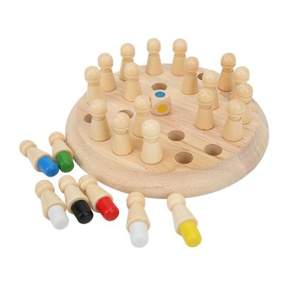Holz Memory Schach Brettspiel - pädagogisches intelligentes Streichholzschach