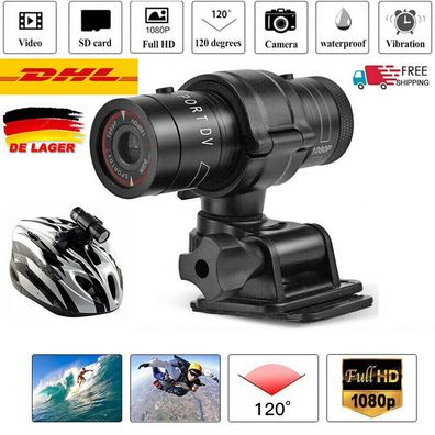 1080P Mini HD Wasserdicht F9 Motorrad Fahrrad Action Helm Sport Kamera Video Cam