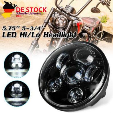 5-3/4 5.75 Rund LED Motorrad Hi/ Lo Beam Scheinwerfer fur Harley Honda E-Geprueft
