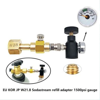 2PCS * W21.8 CO2 Adapter Ventil Hochdruck fur SodaStream Flaschenfuellstation DE