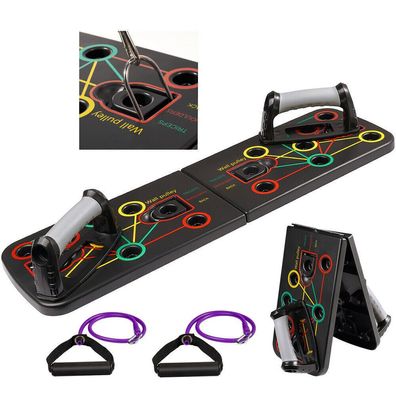 NEU 9 in 1 Faltbare Liegestuetzgriffe Gym Training Exercise Push Up Board