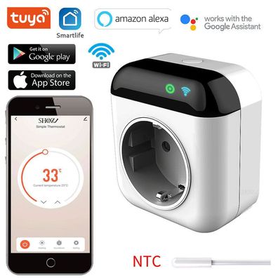 Smart Steckdose Thermostat Timer Schalter Wifi Socket Wireless fur Google Home