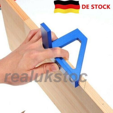 45/90Â° Aluminiumlegierung Holzbearbeitung Ritzen Lineal 3D Miter Winkel MarkerDE