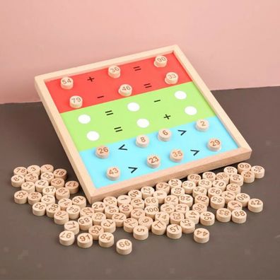 Holz Mathematik Lernen Bord Spielzeug 1-100 Zahlen Hundert Bord Spiel fur