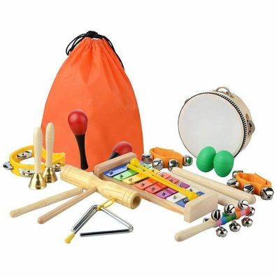 20 Teiliges Baby Musik Instrumenten Set Schlagzeug Spielzeug Spass Spielzeu K9Q9