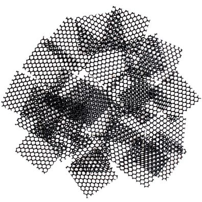 Gitter für Drainage, Abdecknetz, 5 x 5 cm, Schwarz, Pack. mit 25 Stück 61263