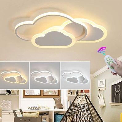Deckenleuchte Dimmbar Kinderzimmerlampe Modern Wolke kreative Schlafzimmer Lampe
