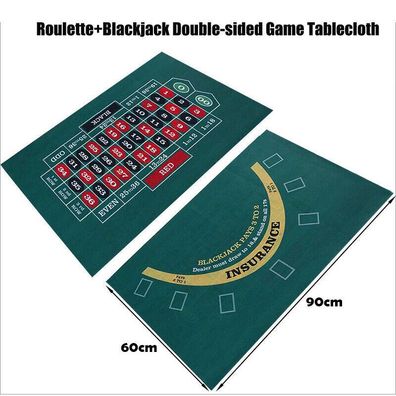 60x90cm Blackjack Roulette Casino Poker Tischdecke Filz Stoffbezug Matte