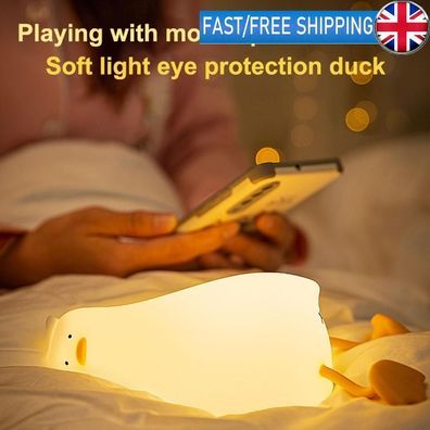 LED Nachtlicht, Liegende Enten Nachttisch Touch Lampe Dimmbare Wiederaufladbar