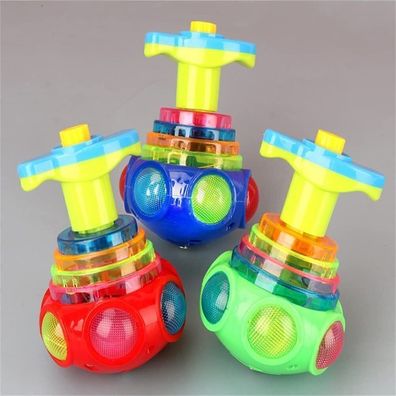 Kreisel-Spielzeug fur Kleinkinder, LED-glänzendes Musik-Spinner-Spielzeug 3pcs