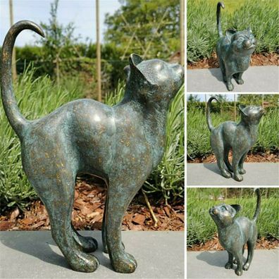 Schöne Katze Statue Hausgarten Dekoration Ornament Outdoor Skulptur Geschenk
